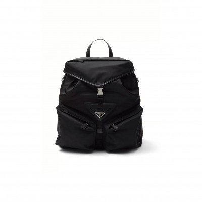 PRADA RE-NYLON LEATHER-TRIMMED BACKPACK 2VZ108 (45*38*18cm)